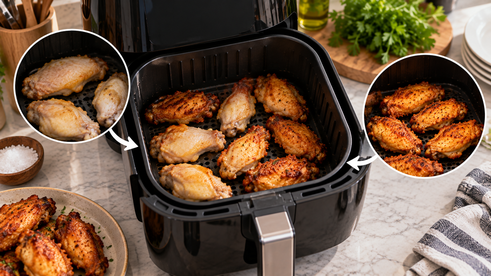 air fryer not cooking evenly causes and fixes image