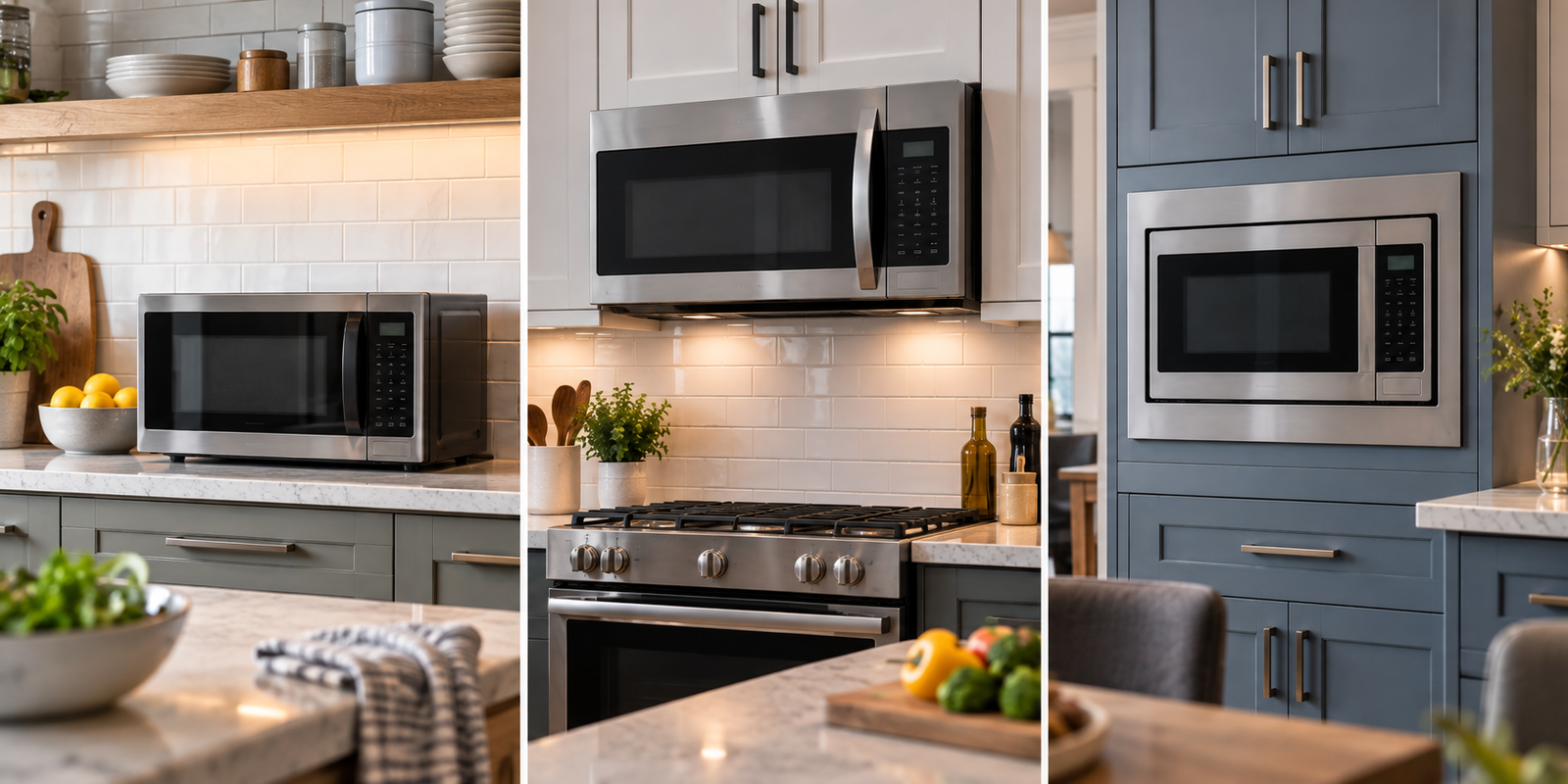 countertop vs over the range vs built in microwave which type should you choose image