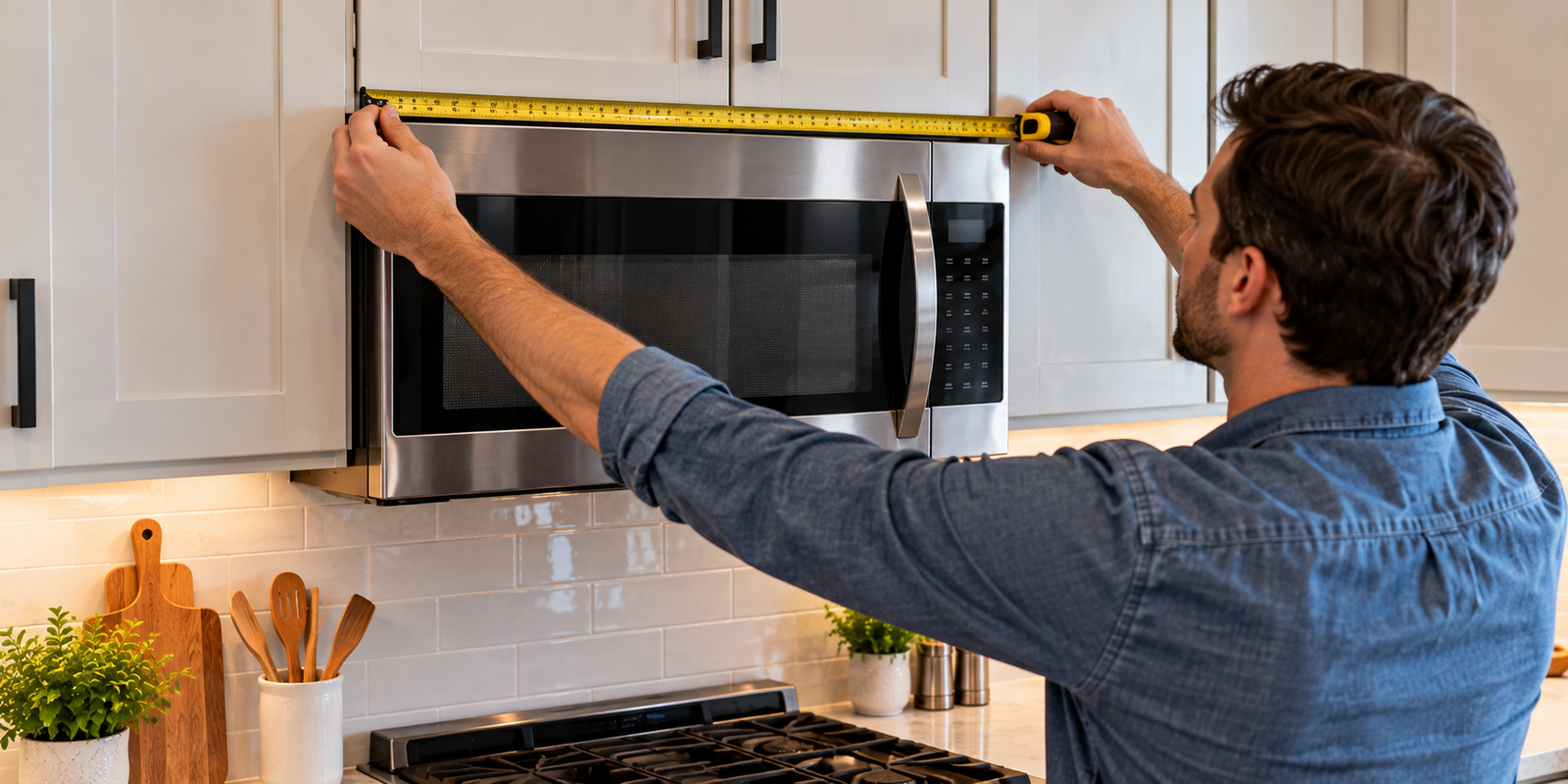 how to measure for an over the range microwave replacement image