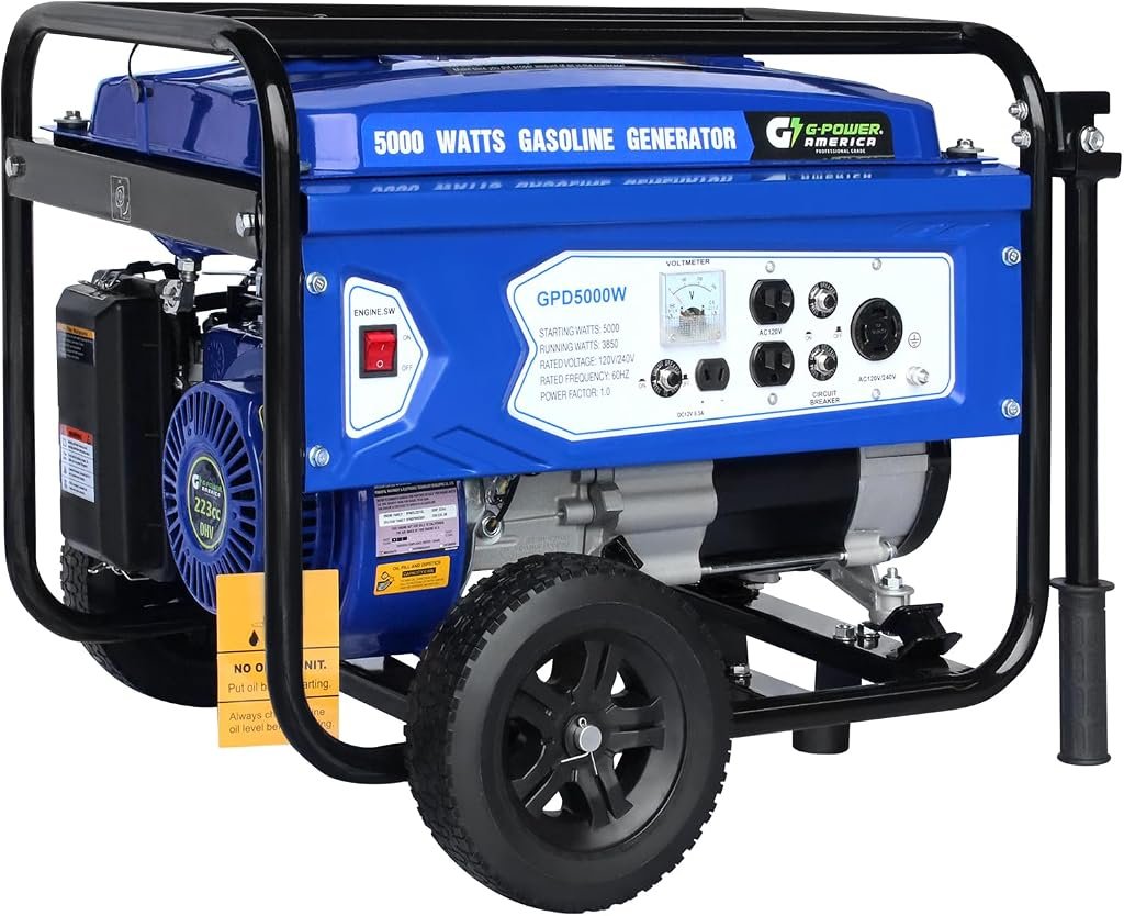 Green-Power America GPD5000W Gas Portable Generator