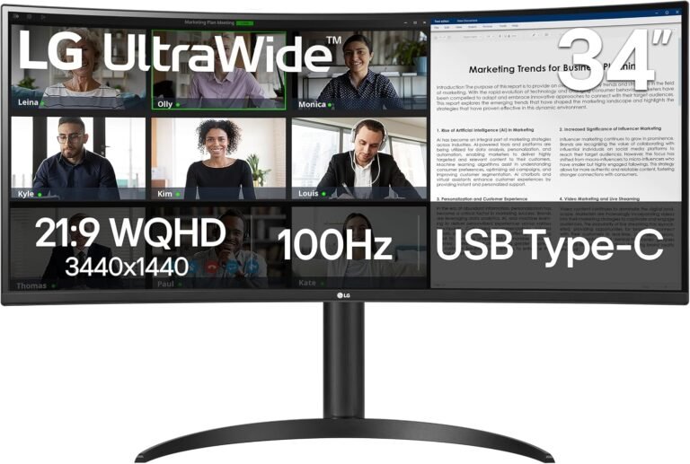 LG 34WR55QK-B UltraWide Curved Monitor Review