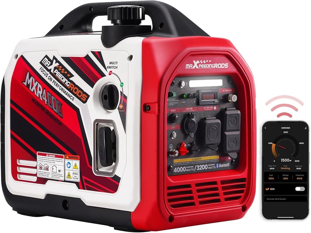 maXpeedingrods 4000W Inverter Generator with Bluetooth