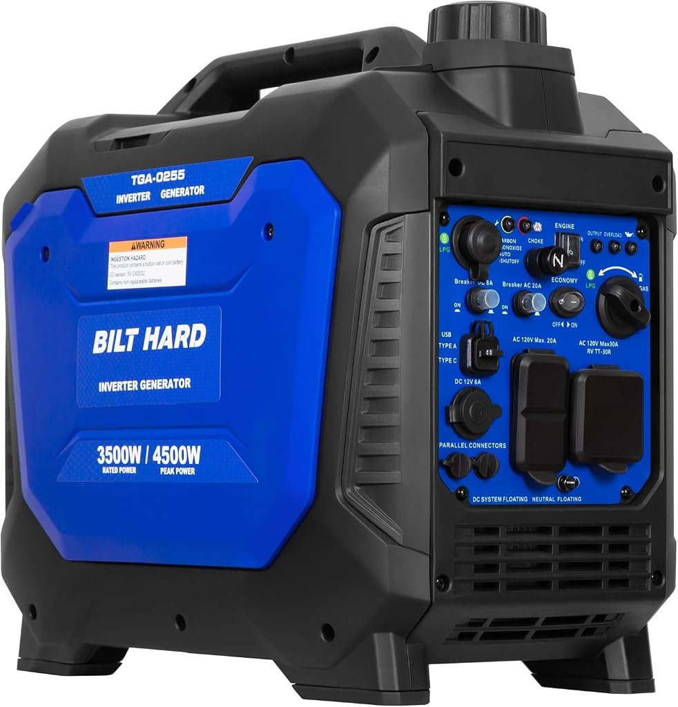 BILT HARD 4500W Dual Fuel Portable Generator