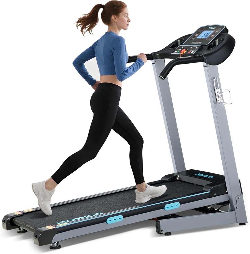 BORGUSI Auto Incline Folding Treadmill