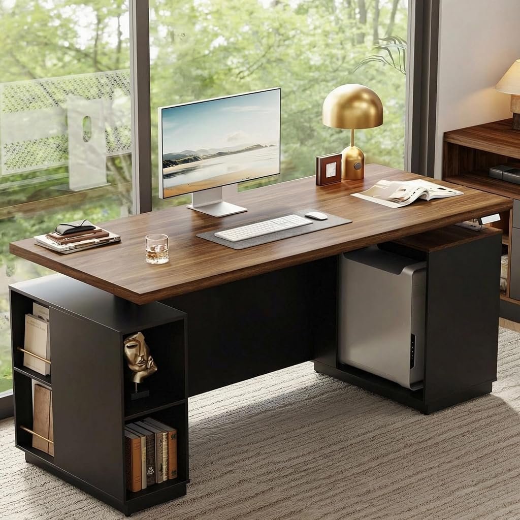 ModernMate Executive Standing Desk with Privacy Panel