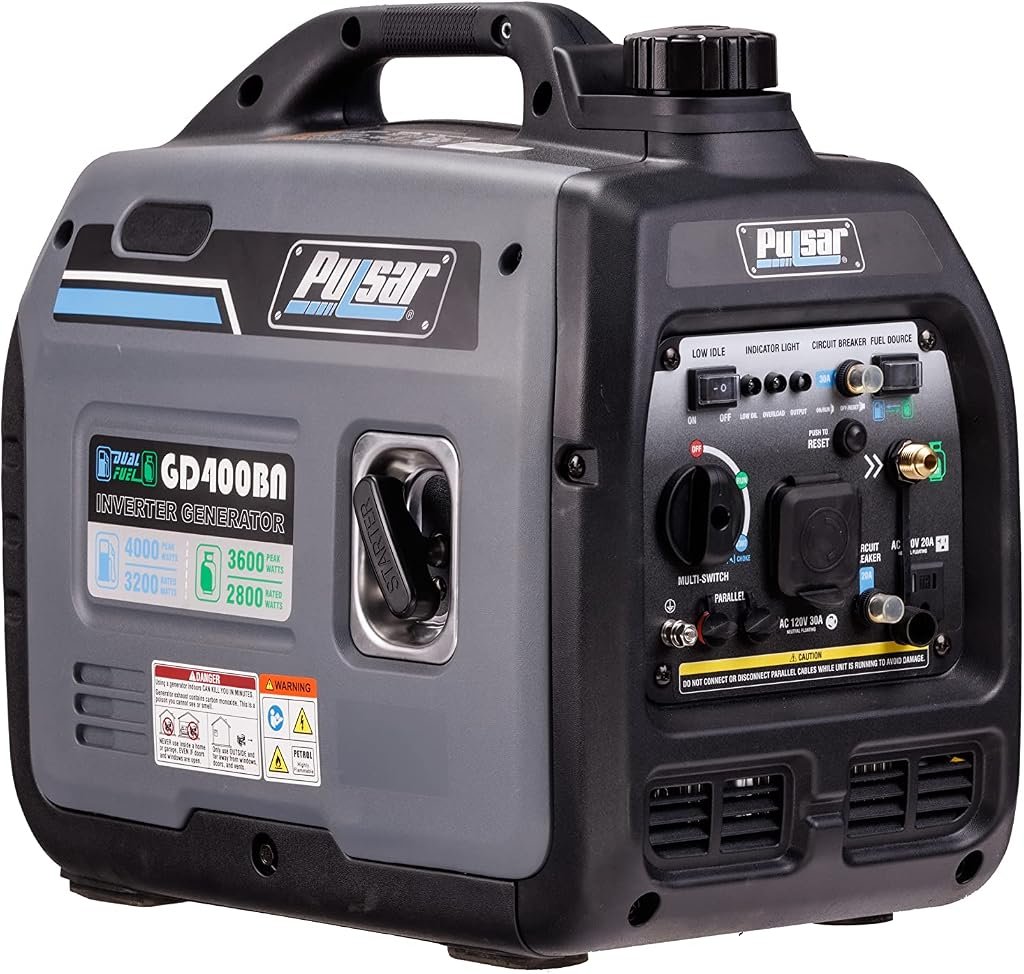Pulsar Products GD400BN 4000W Dual Fuel Inverter Generator