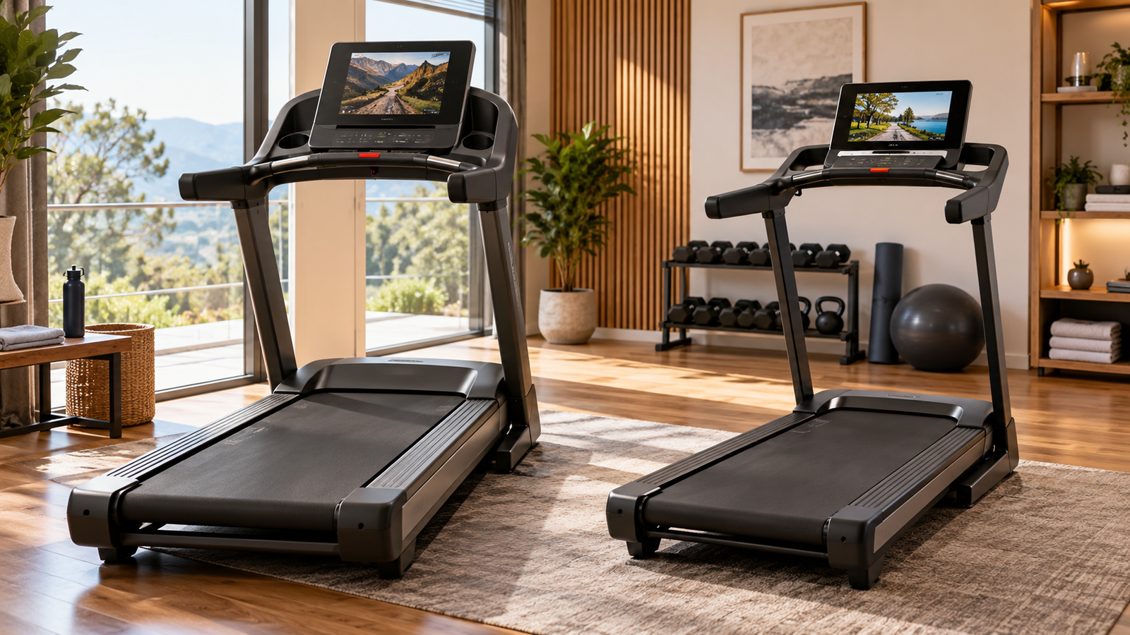 redliro treadmill for seniors vs fyc treadmill for seniors with extended handrails image