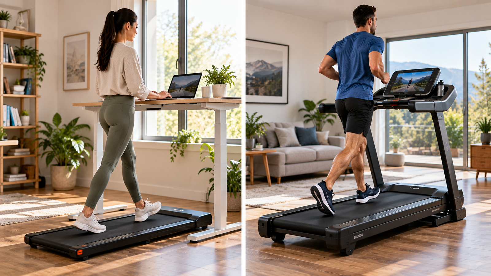 sunny health fitness foldable auto incline treadmill vs fully assembled auto incline treadmill image