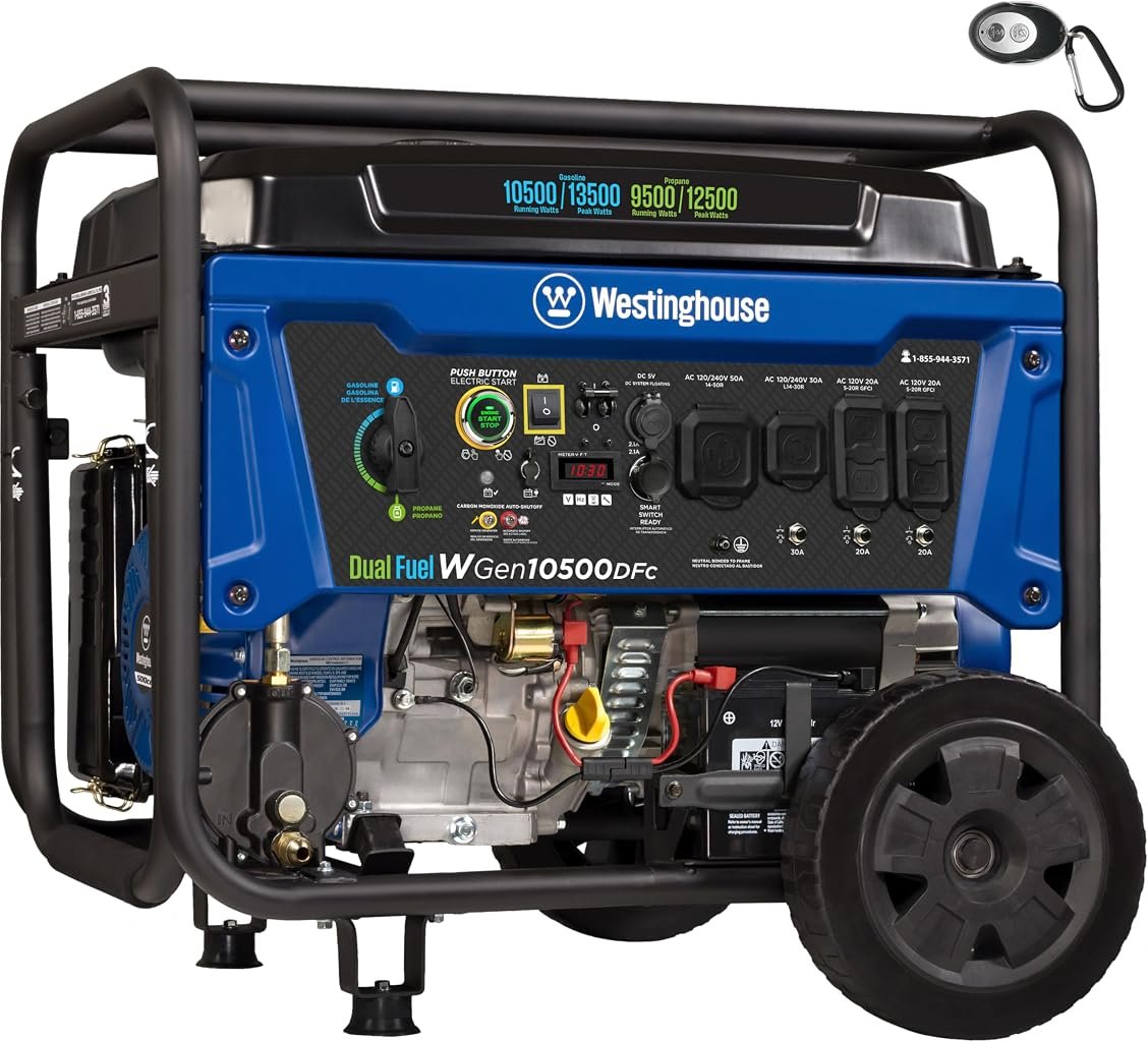 Westinghouse 13500 Peak Watt Dual Fuel Portable Generator